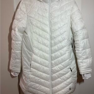 Women's White Quilted Jacket
